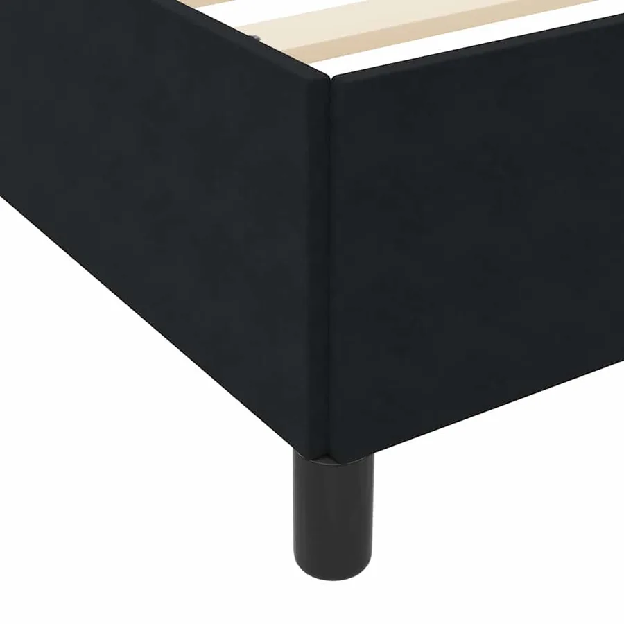 Cadre de lit avec matelas Noir 140 x 200 cm tissu - 8