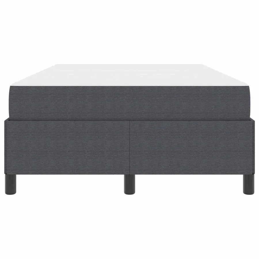 Cadre de lit avec matelas Gris foncé 120 x 190 cm tissu - 6