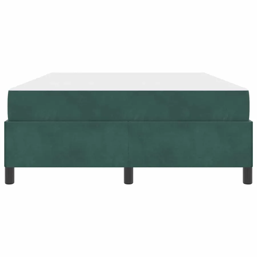 Cadre de lit avec matelas Vert foncé 160 x 200 cm tissu - 7