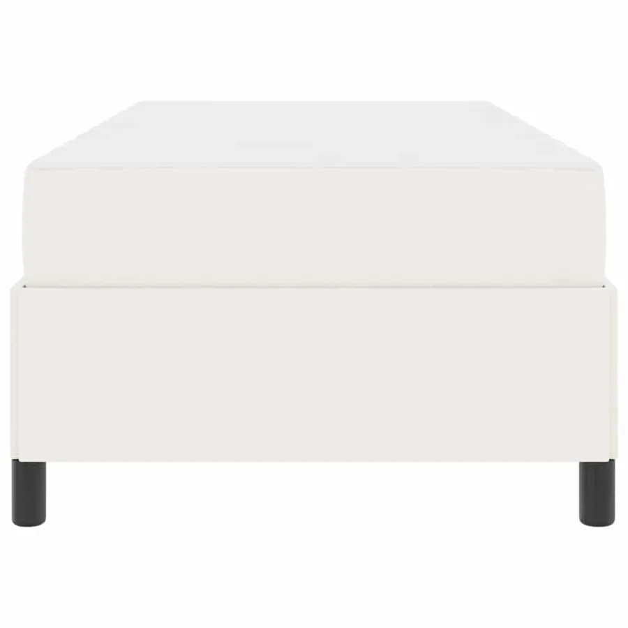 Cadre de lit avec matelas Crème 100 x 200 cm tissu - 5