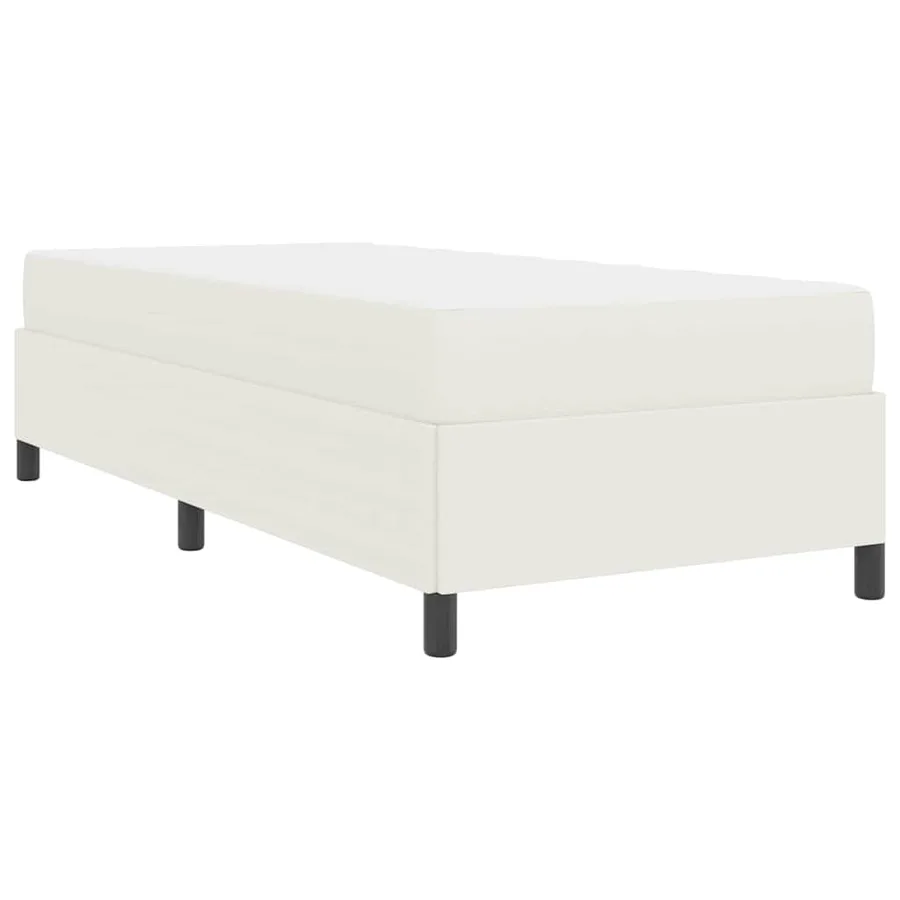 Cadre de lit avec matelas Crème 100 x 200 cm tissu - 7