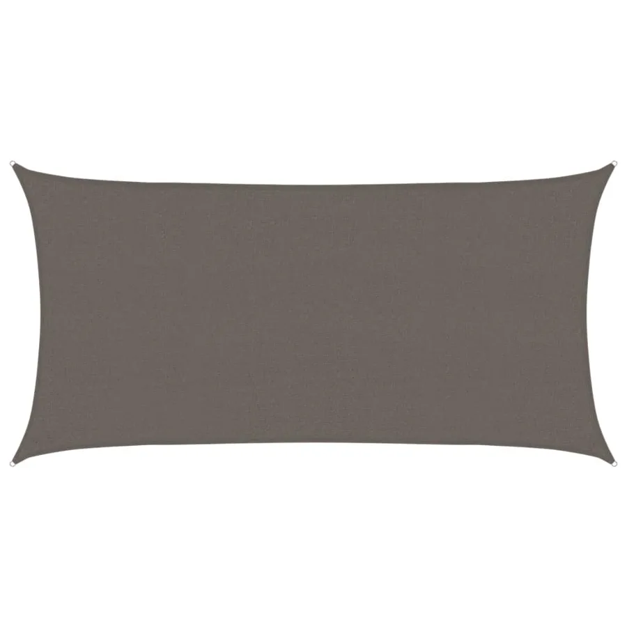 Voile d'ombrage 160 g/m² Anthracite 2,5x5 m PEHD - 2