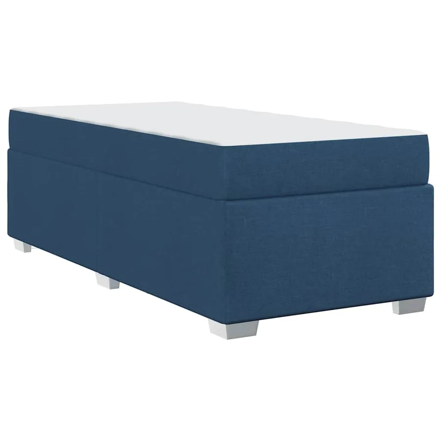 Cadre de lit avec matelas Bleu 90 x 190 cm tissu - 7