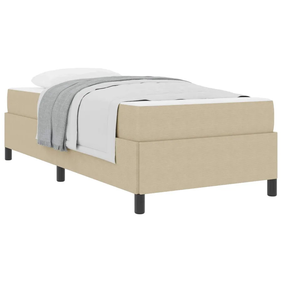 Cadre de lit avec matelas Gris Vert Clair 80 x 200 cm tissu - 2