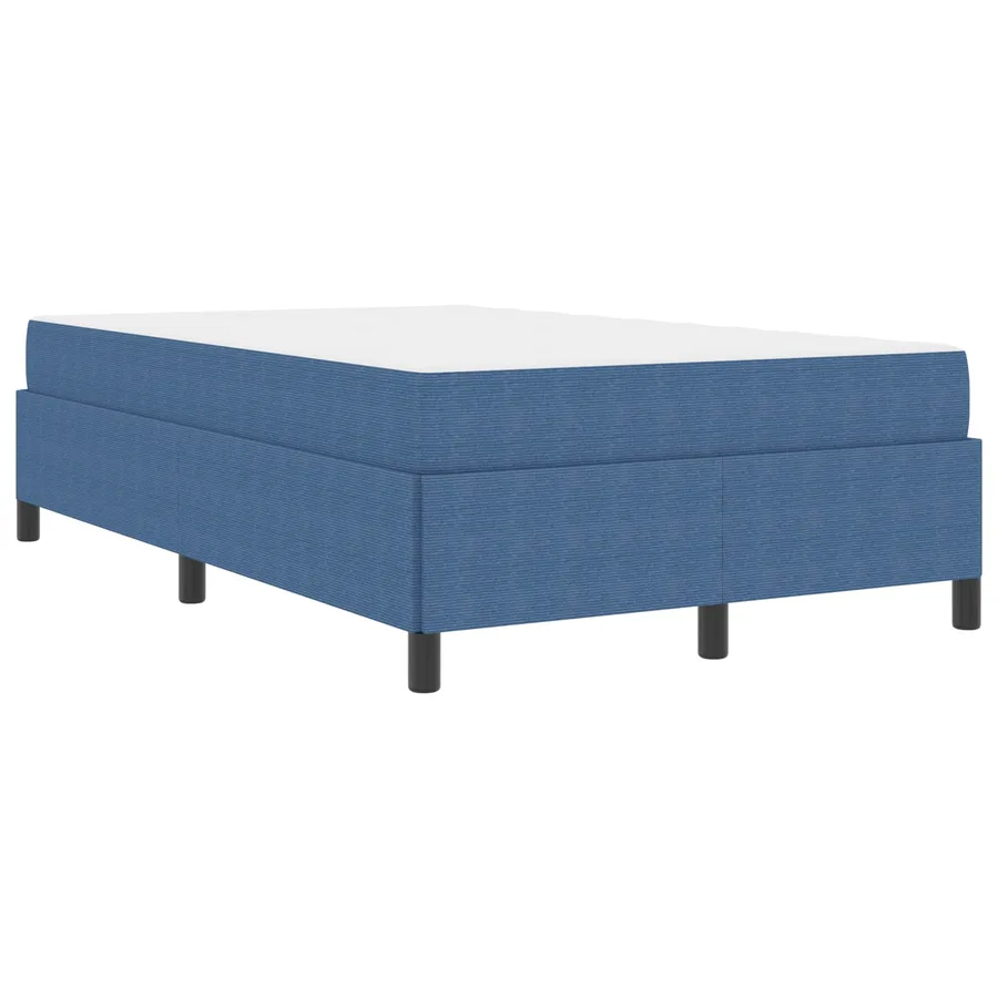 Cadre de lit avec matelas Bleu 120 x 200 cm tissu - 2