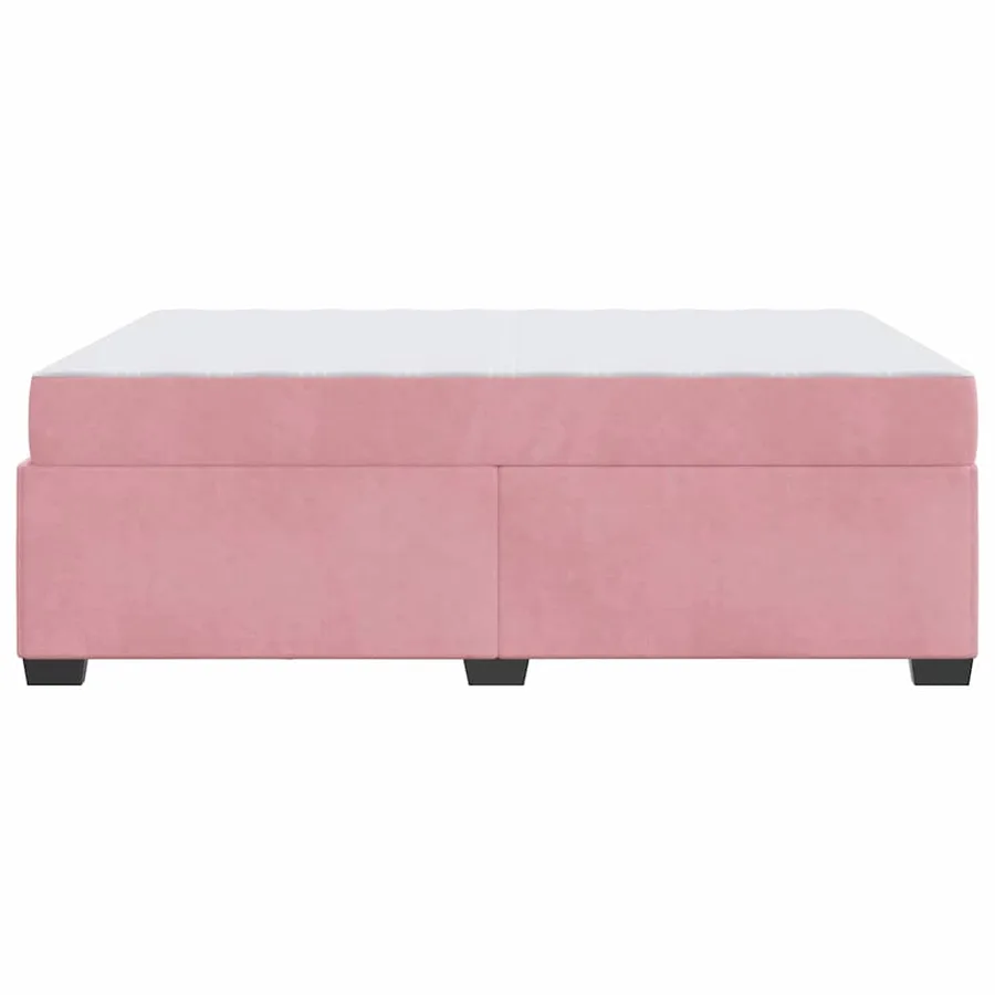 Cadre de lit avec matelas Rose 140 x 200 cm tissu - 6