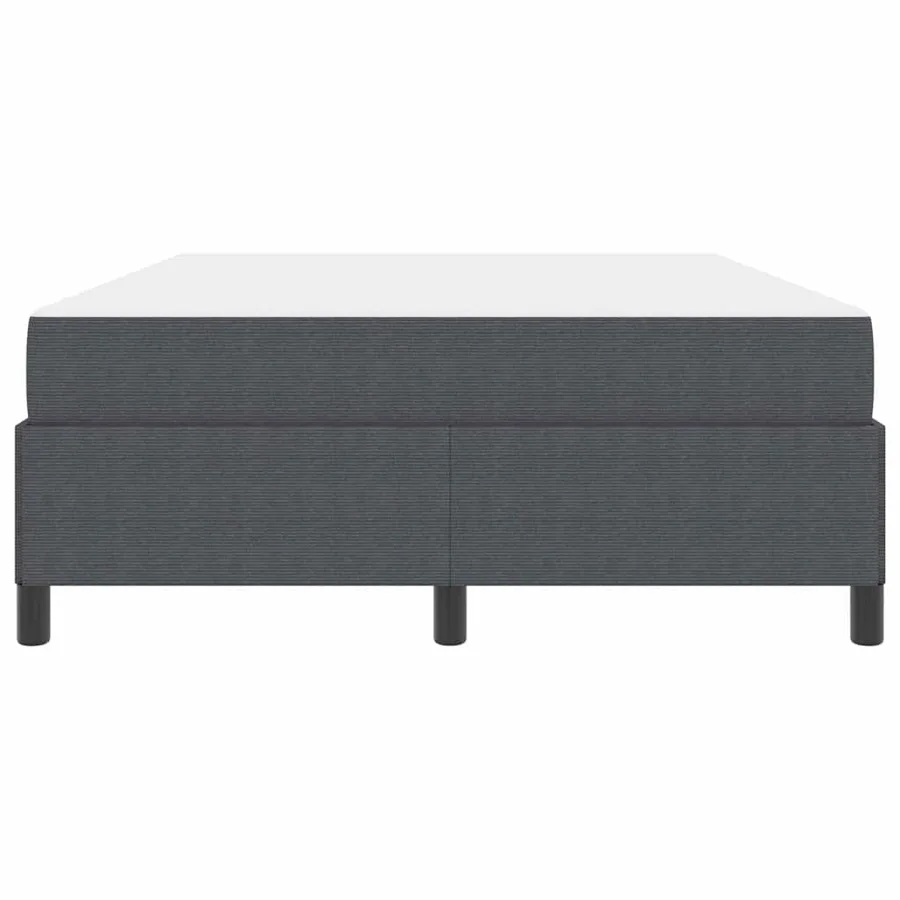 Cadre de lit avec matelas Gris foncé 140 x 200 cm tissu - 5