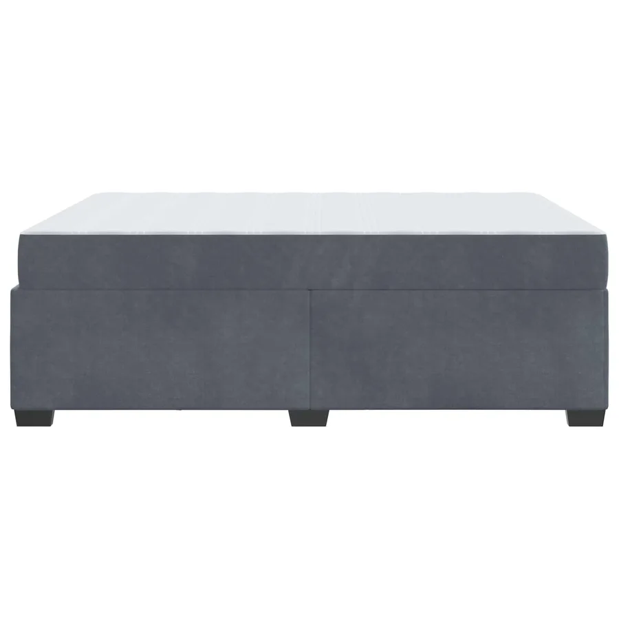 Cadre de lit avec matelas Gris foncé 160 x 200 cm tissu - 7