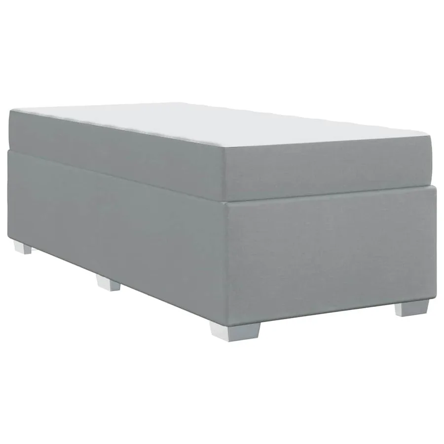 Cadre de lit avec matelas Gris clair 80 x 200 cm tissu - 7