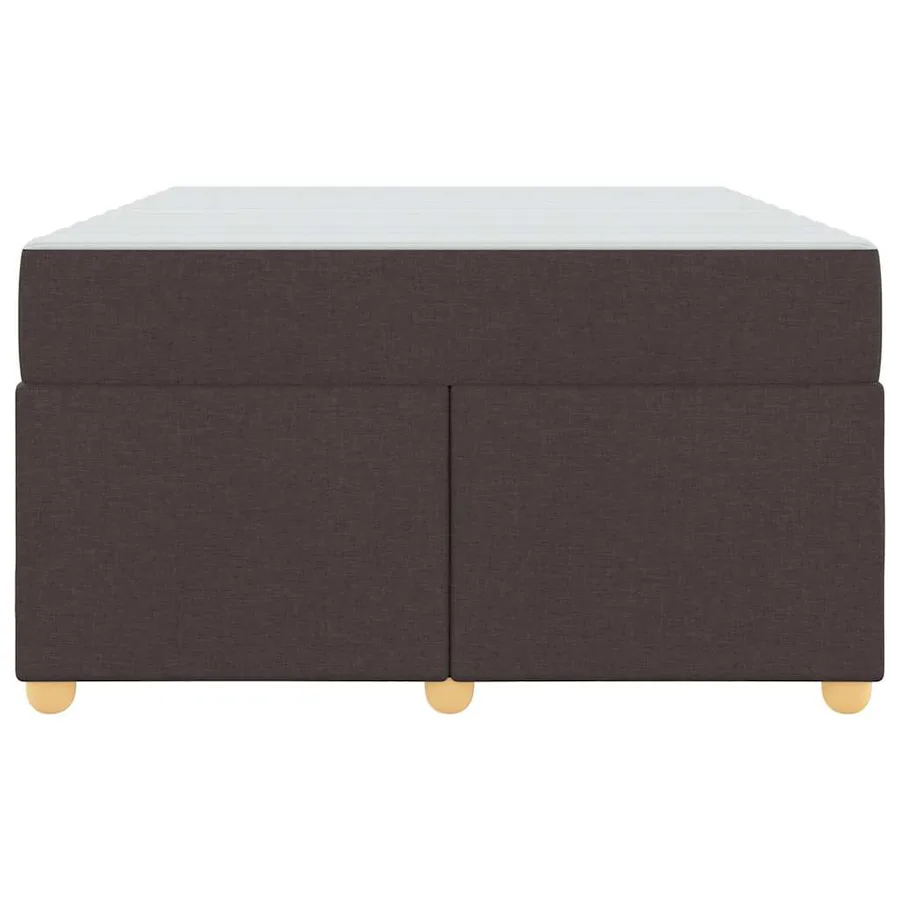 Cadre de lit avec matelas Marron foncé 120 x 200 cm tissu - 5