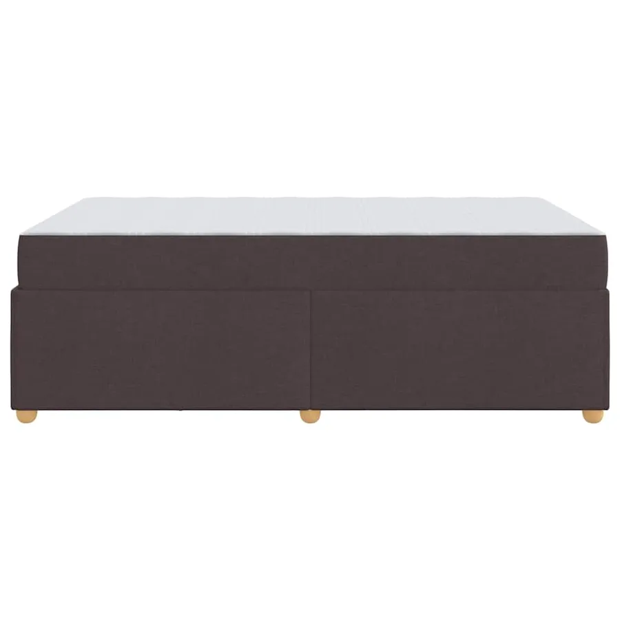 Cadre de lit avec matelas Marron foncé 120 x 200 cm tissu - 6