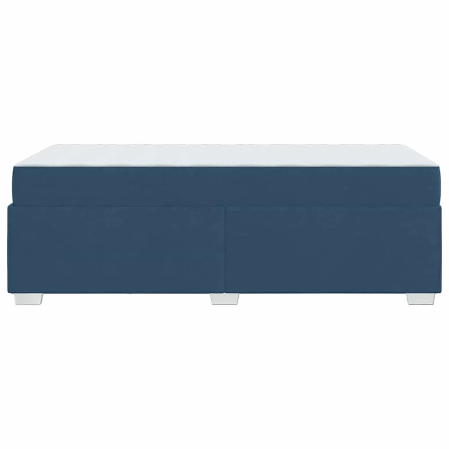 Cadre de lit avec matelas Bleu 100 x 200 cm tissu - 6