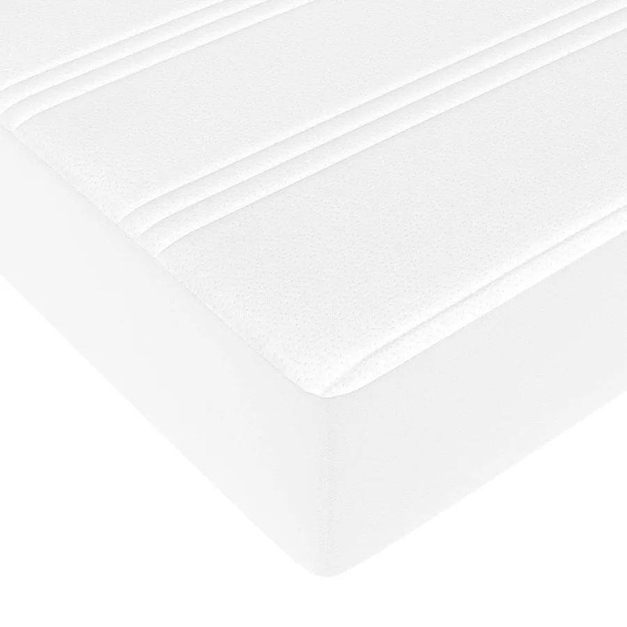 Cadre de lit avec matelas avec matelas 2 pcs Blanc PVC - 10