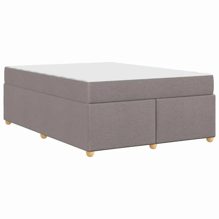 Cadre de lit avec matelas Taupe 160 x 200 cm tissu - 7