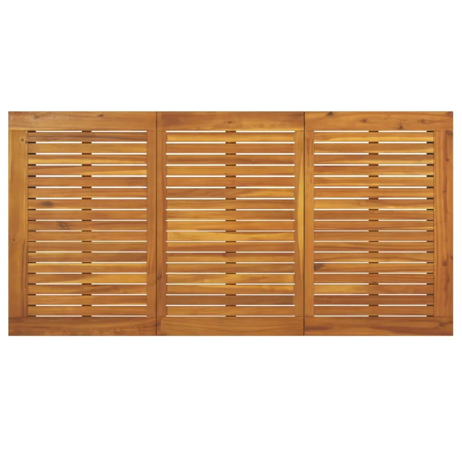 Table de jardin et pieds en forme de U 160x80x75 cm bois acacia - 5