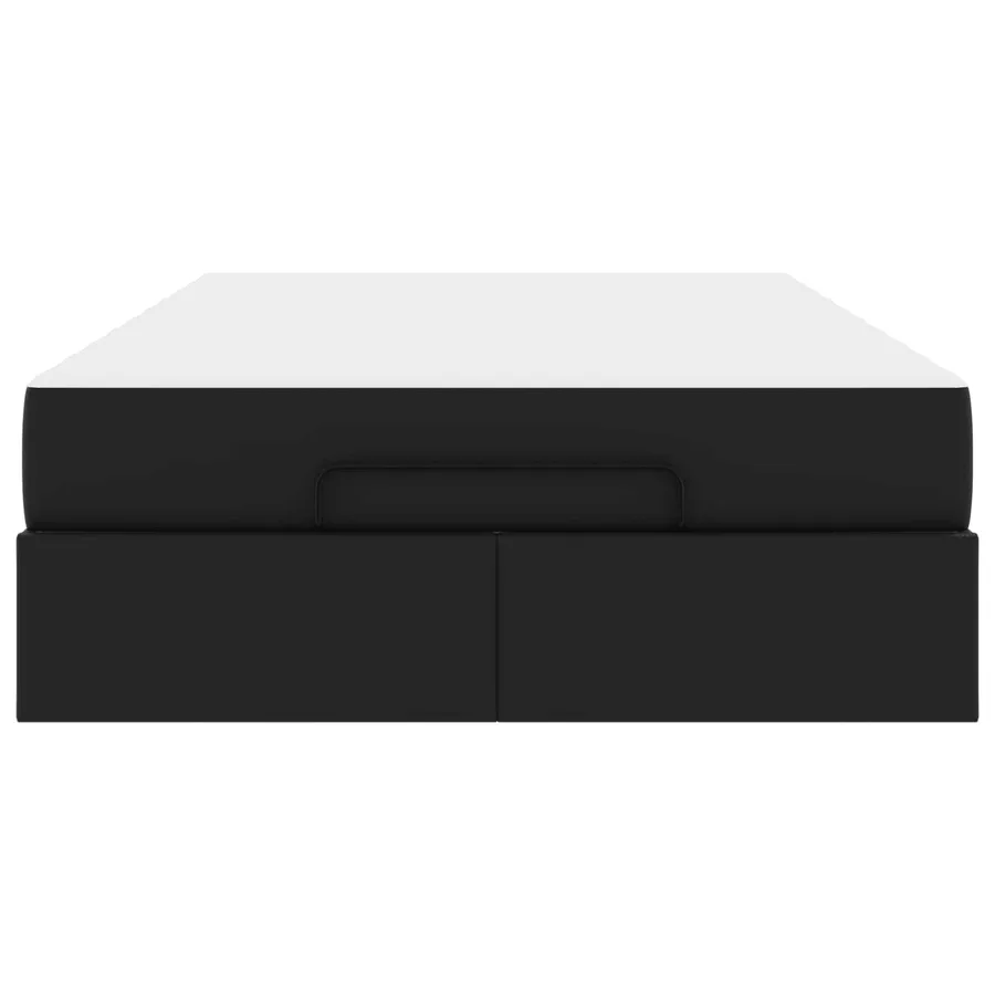 Cadre de lit avec matelas Autre 2 pcs Noir PVC - 7