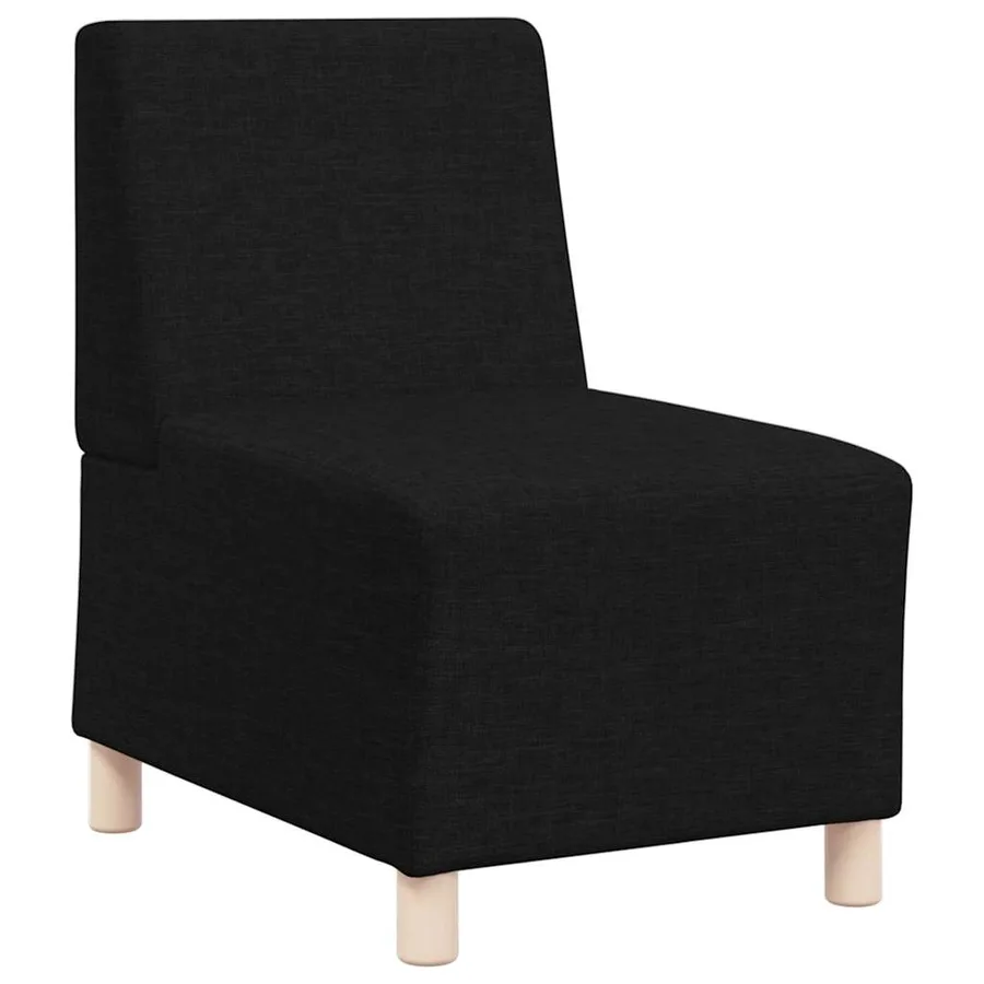 Unité de Sofa Modulaire Sans Accoudoirs 2 pcs Noir - 4