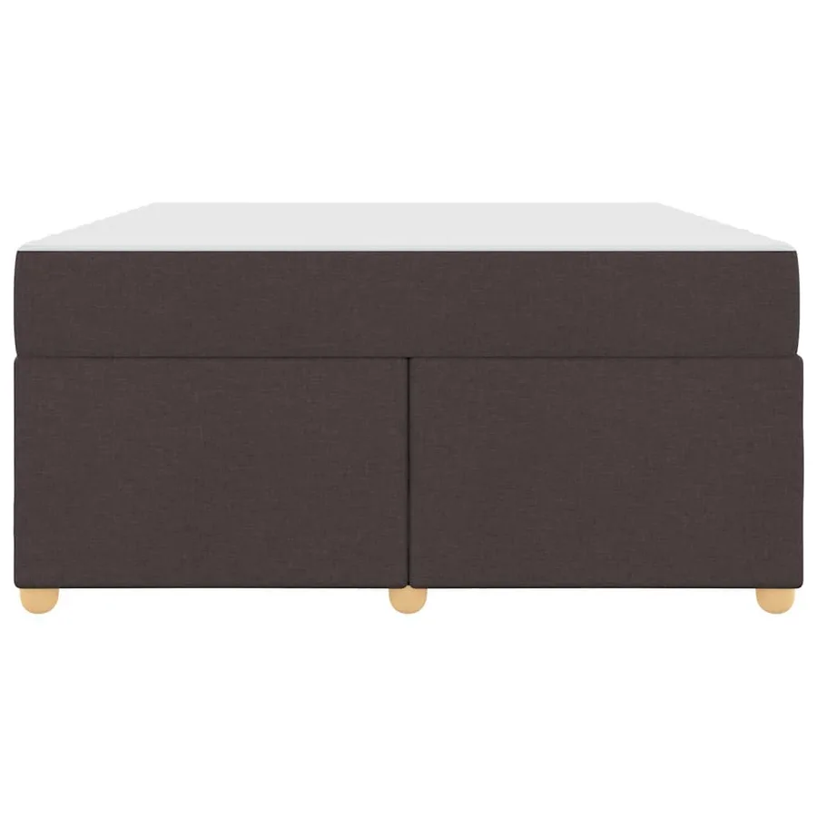 Cadre de lit avec matelas Marron foncé 140 x 200 cm tissu - 5
