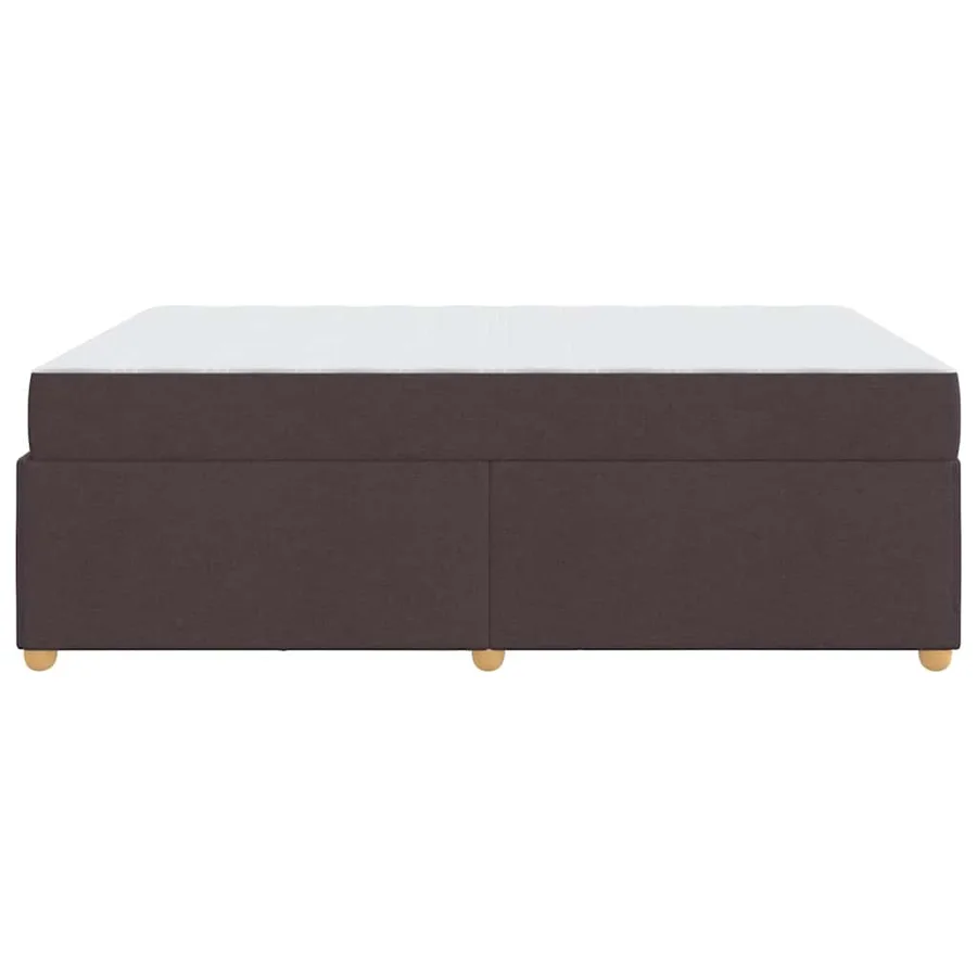 Cadre de lit avec matelas Marron foncé 140 x 200 cm tissu - 6