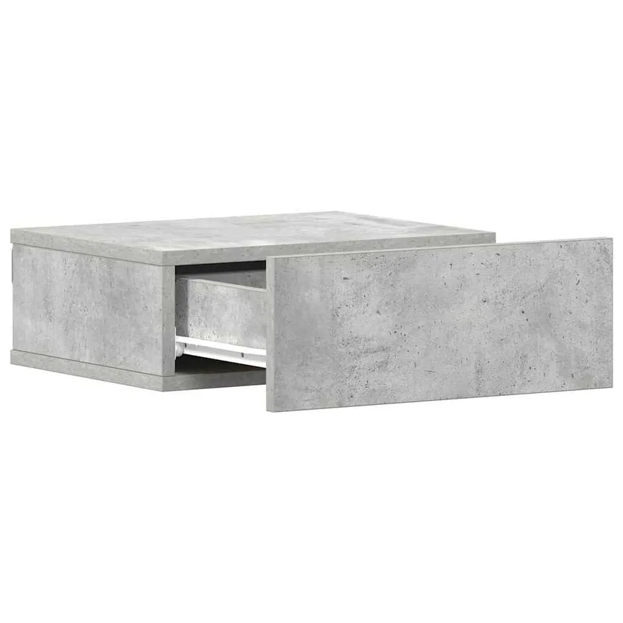 Tables de chevet flottantes 2 pcs Gris béton Bois d'ingénierie - 6
