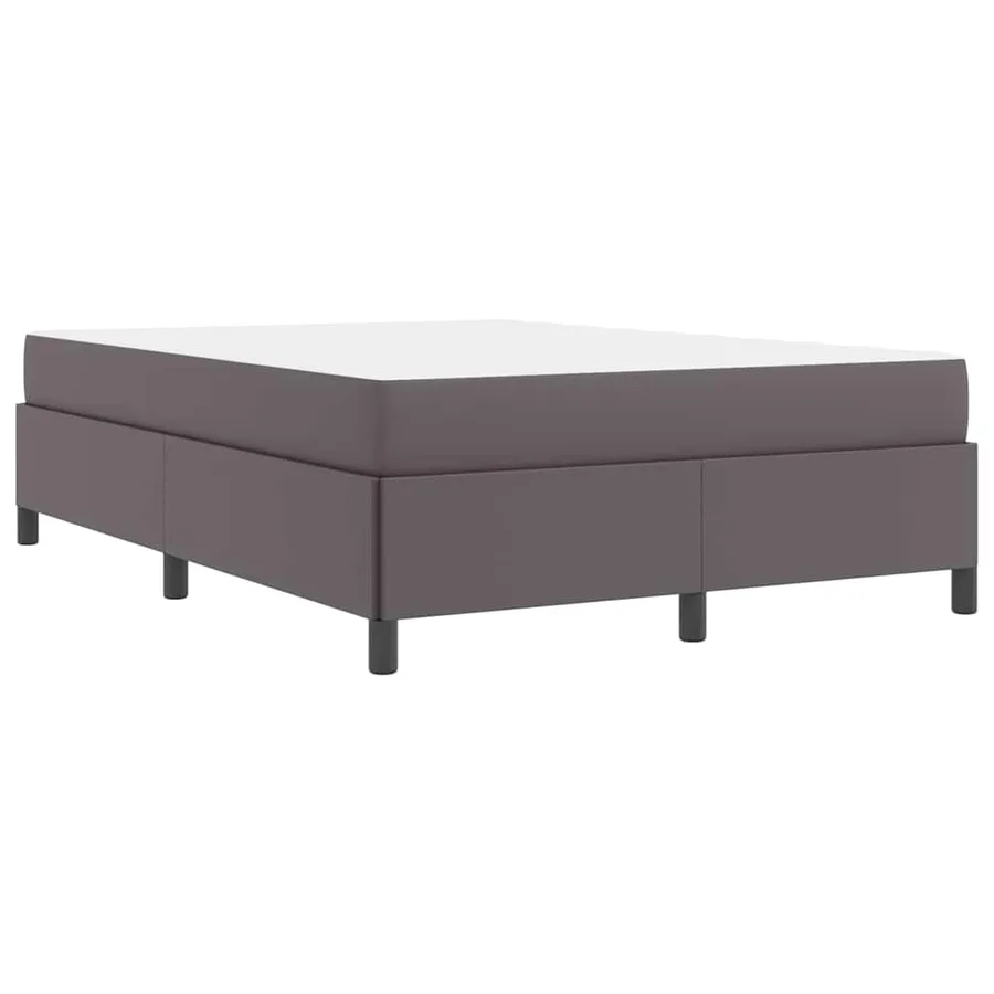 Cadre de lit avec matelas Gris 140 x 190 cm tissu - 9