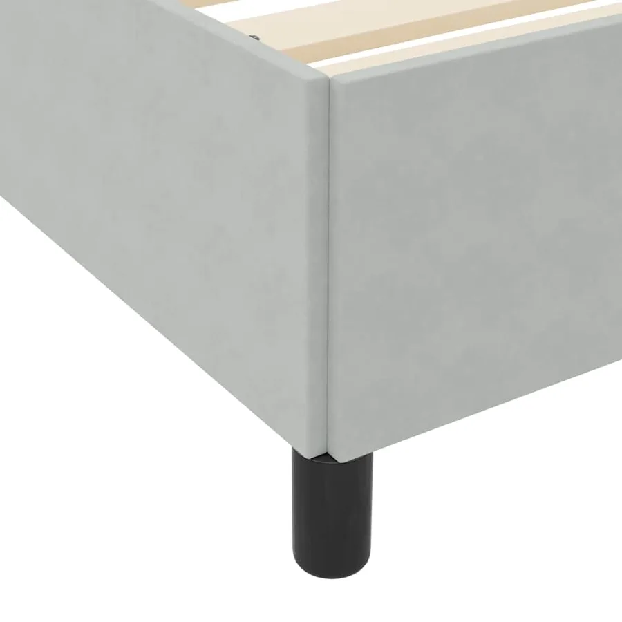 Cadre de lit avec matelas Gris clair 100 x 200 cm tissu - 10
