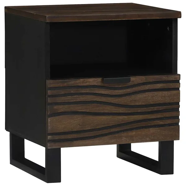 Table de chevet Noyer 40 x 33 x 46 cm Bois d'ingénierie
