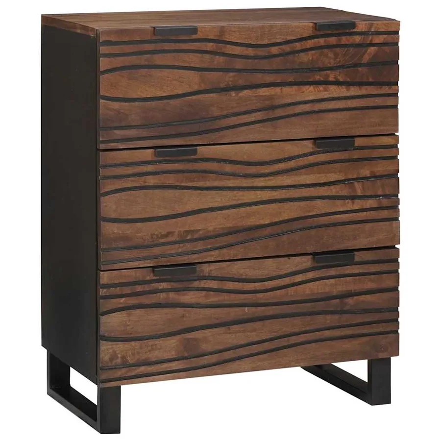 Ensemble de mobilier de salle de bain avec tiroir 3 pcs Marron - 4