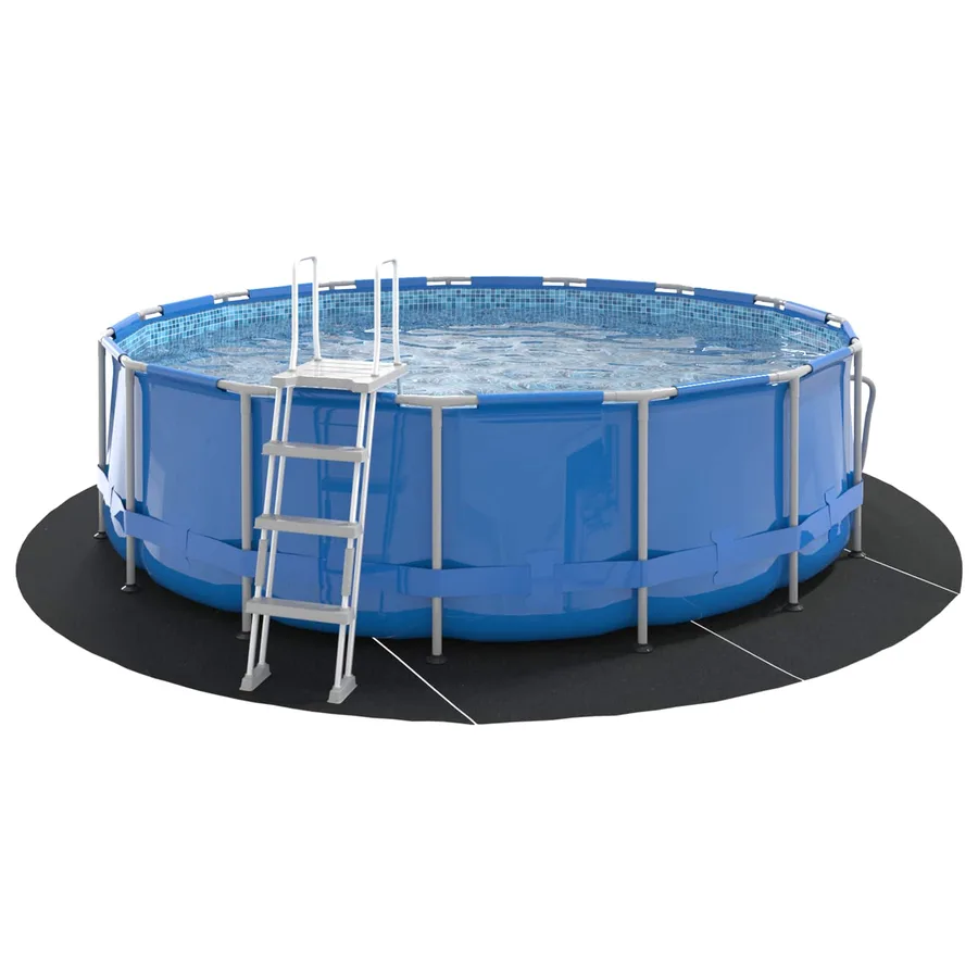 Tapis de piscine Noir Ø 428 cm Tissu non tissé - 3
