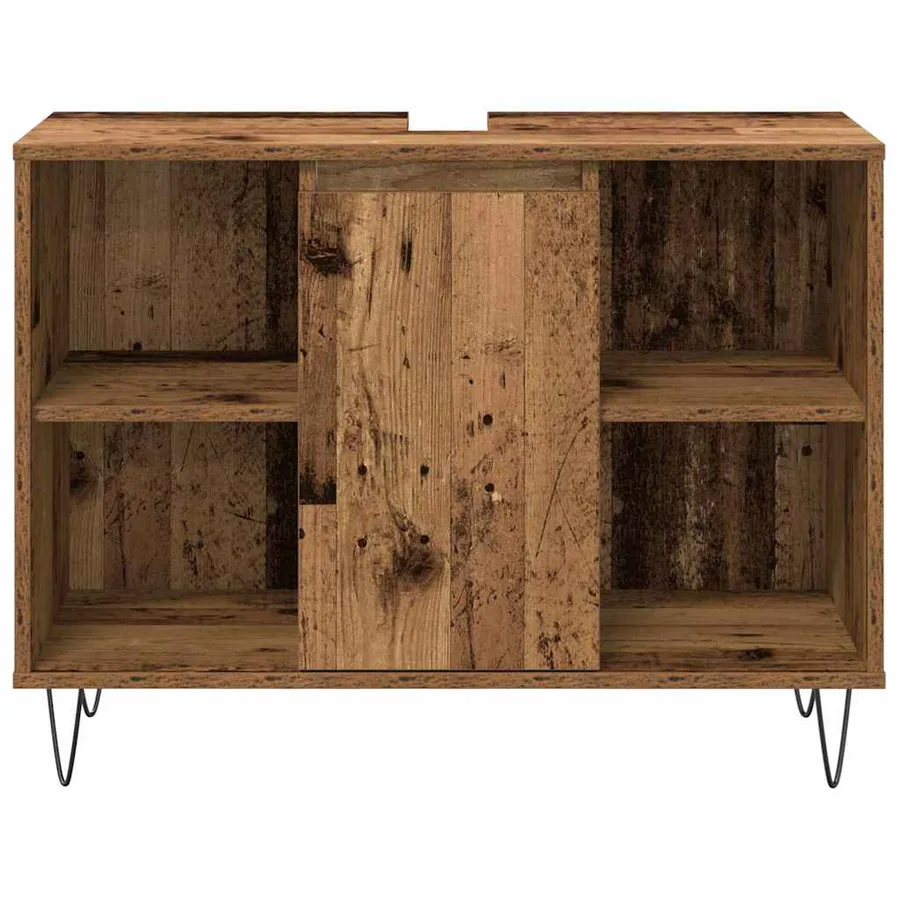 Ensemble de mobilier de salle de bain 3 pcs Bois Ancien - 7