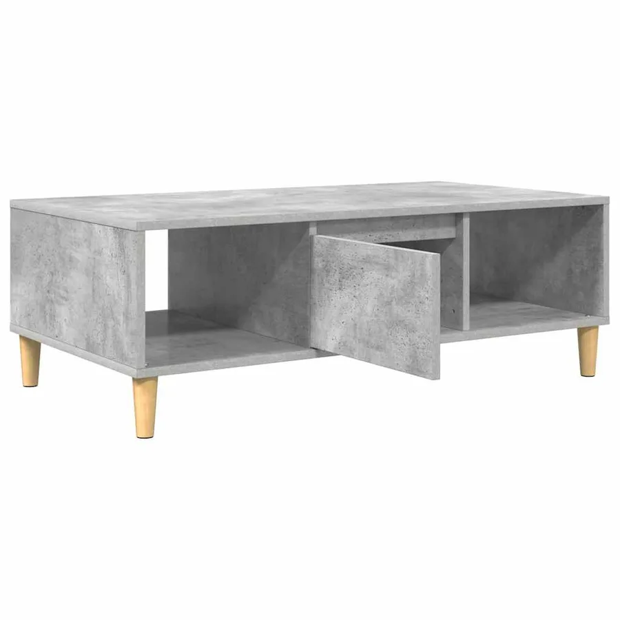 Table basse Gris béton 102 x 55 x 35 cm Bois d'ingénierie - 5