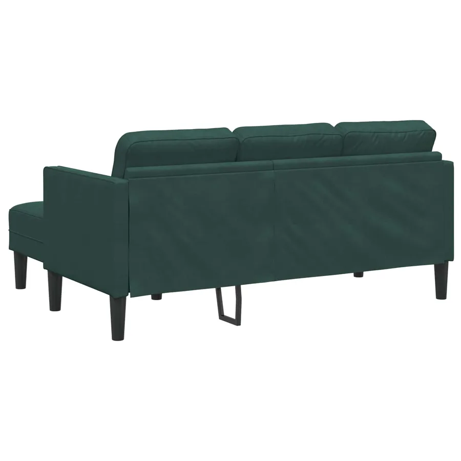 Ensemble de Canapés avec coussin 2 pcs Vert foncé Polyester - 6