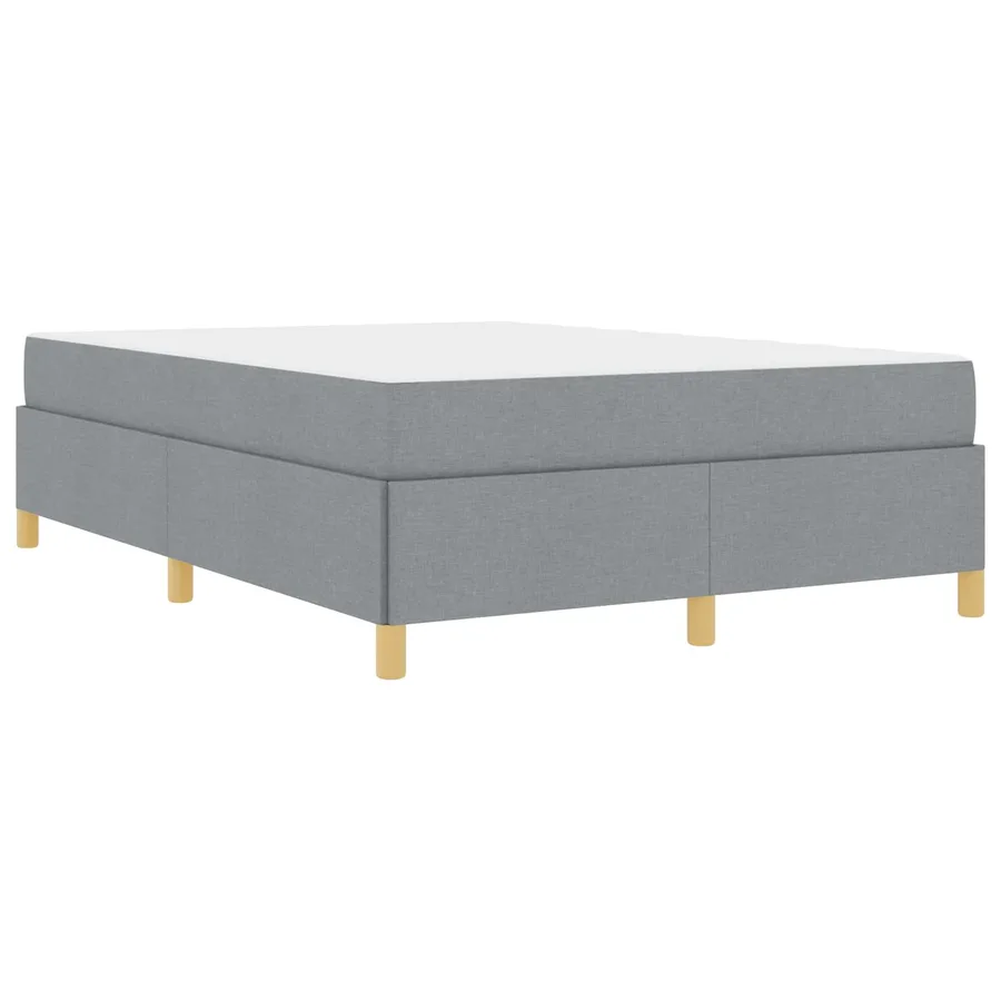 Cadre de lit avec matelas Gris clair 160 x 200 cm tissu - 4