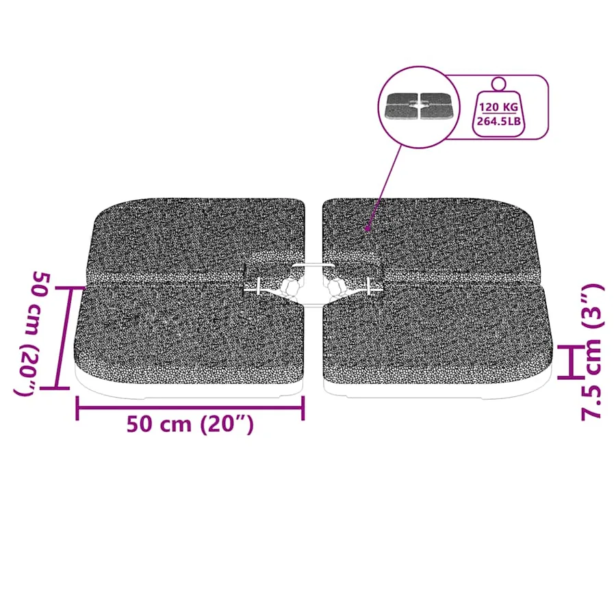 Portable parasol base sand/water 60 L - 11