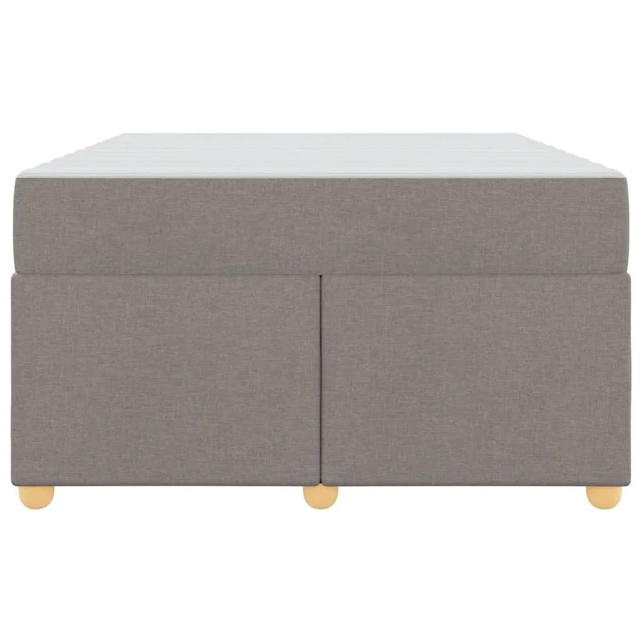 Cadre de lit avec matelas Taupe 120 x 190 cm tissu - 5