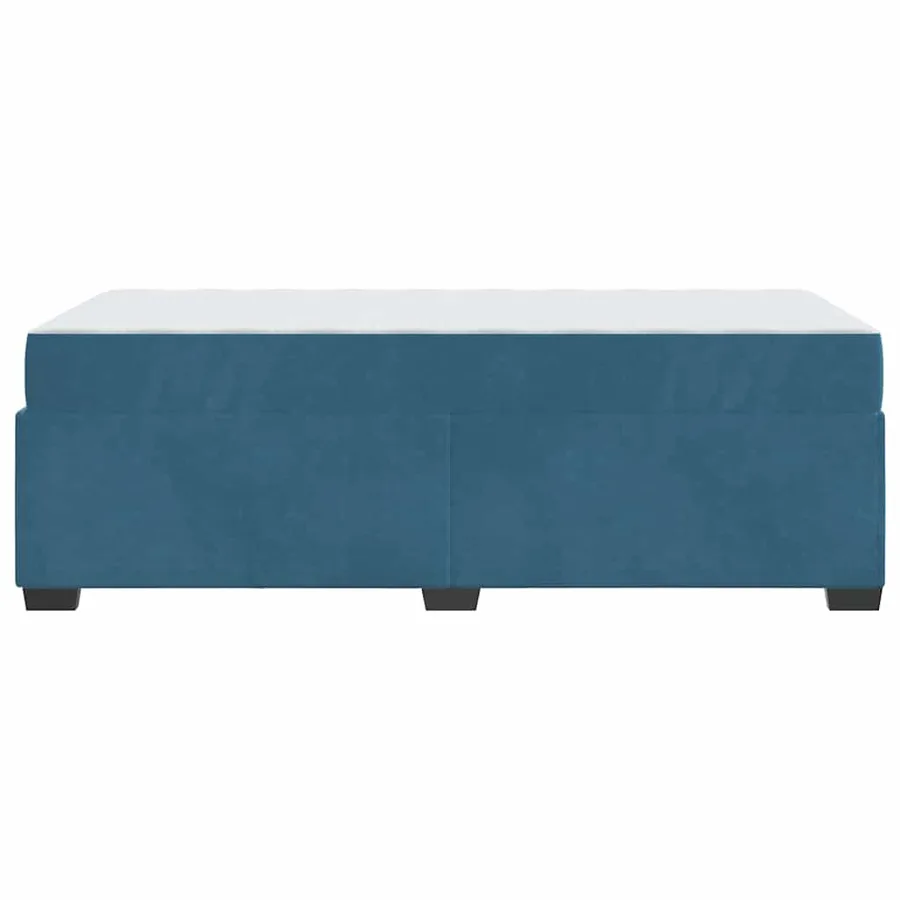 Cadre de lit avec matelas Bleu foncé 100 x 200 cm tissu - 6
