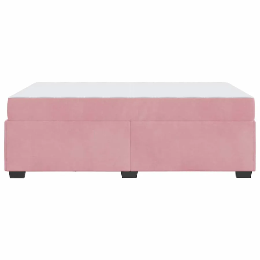 Cadre de lit avec matelas Rose 120 x 190 cm tissu - 6
