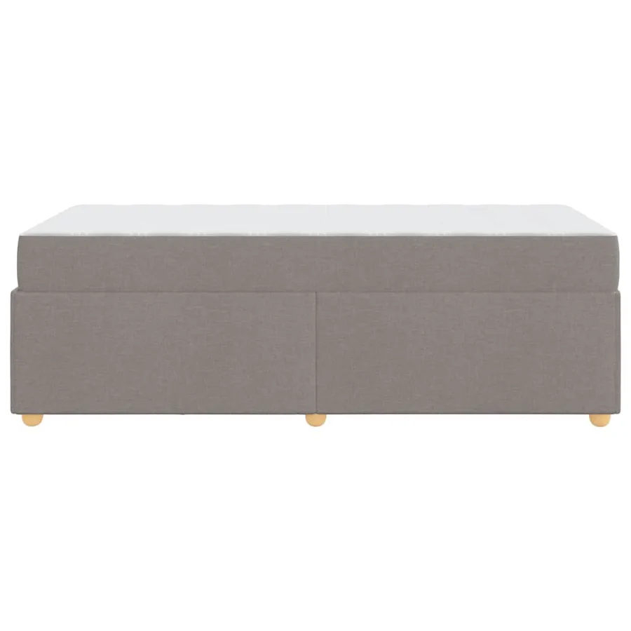 Cadre de lit avec matelas Taupe 90 x 190 cm tissu - 6