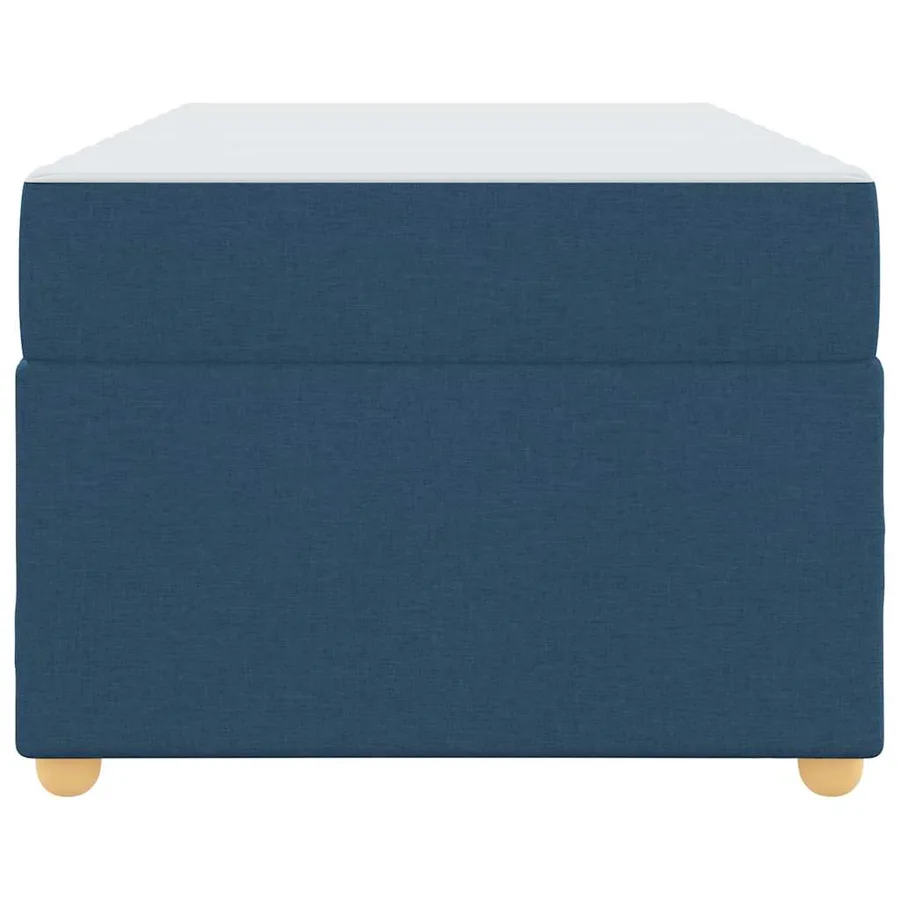 Cadre de lit avec matelas Bleu 90 x 190 cm tissu - 5