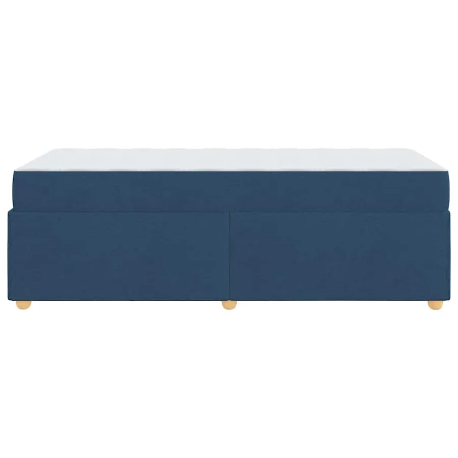 Cadre de lit avec matelas Bleu 90 x 190 cm tissu - 6