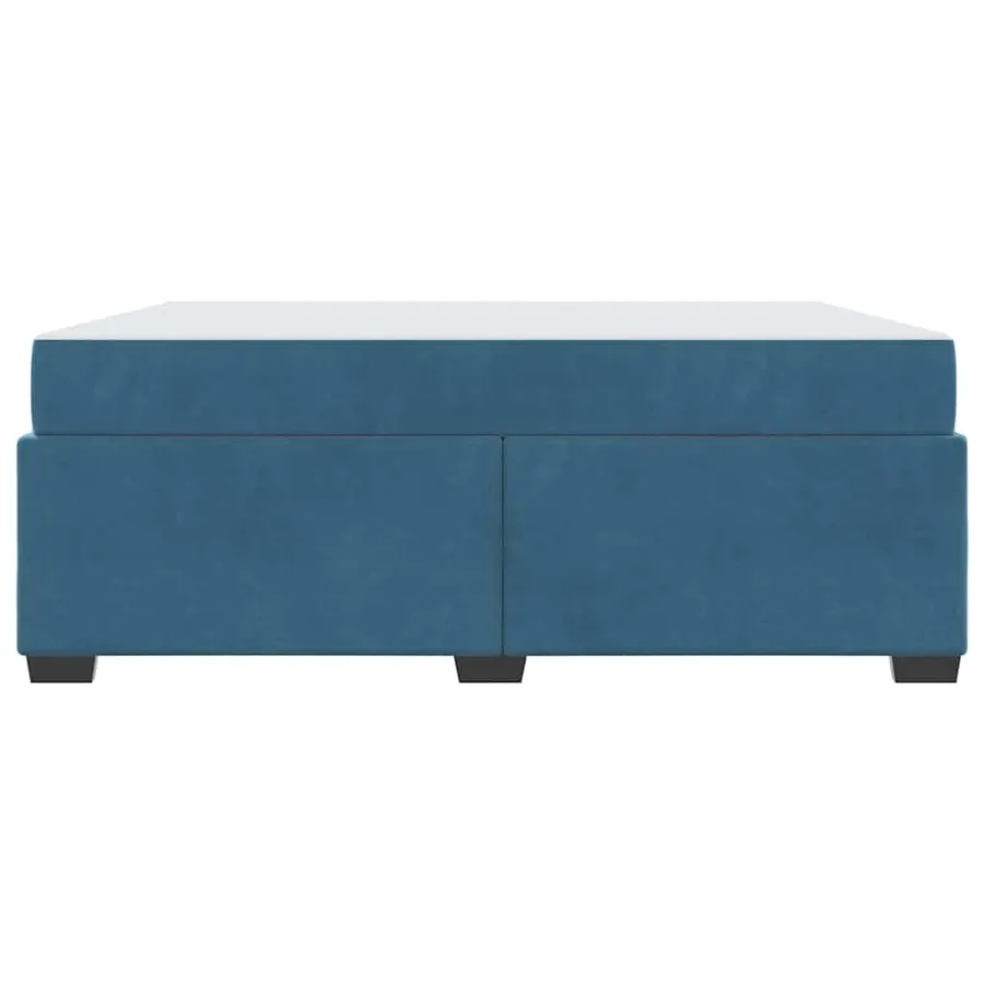 Cadre de lit avec matelas Bleu foncé 180 x 200 cm tissu - 5