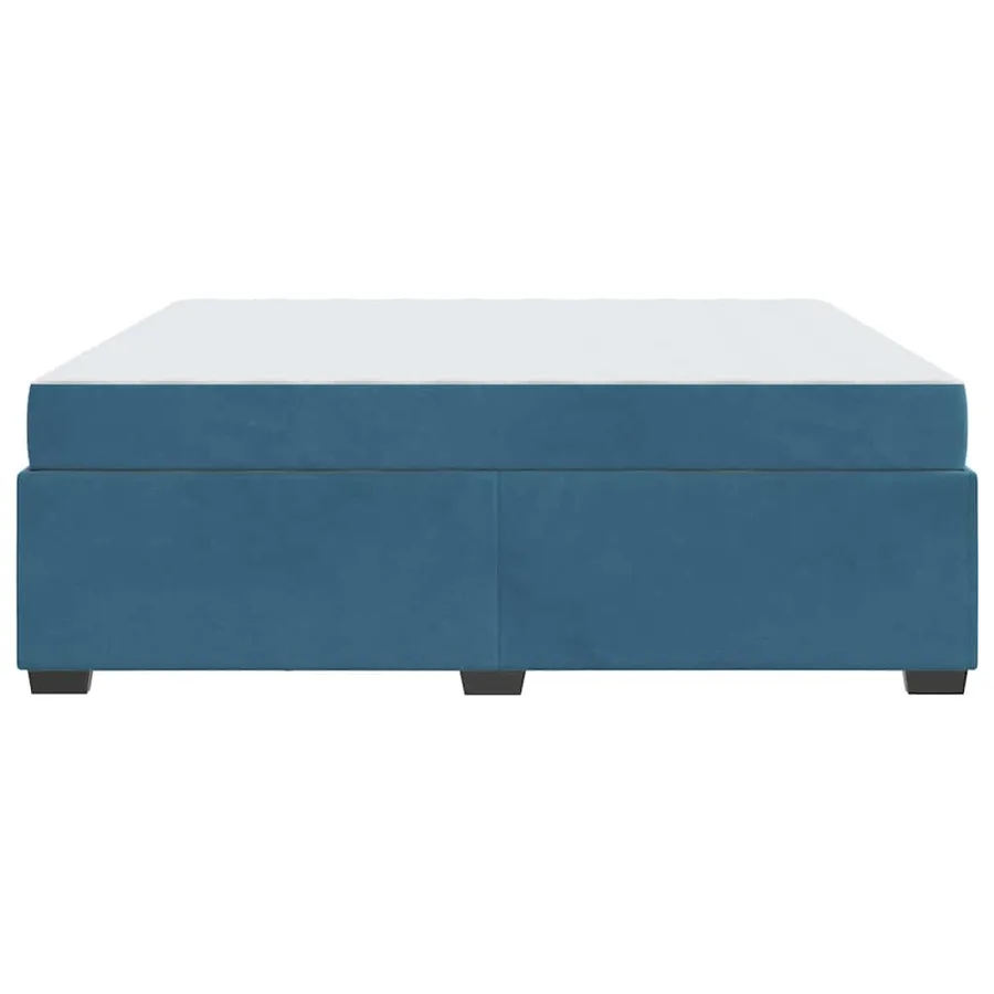 Cadre de lit avec matelas Bleu foncé 180 x 200 cm tissu - 6