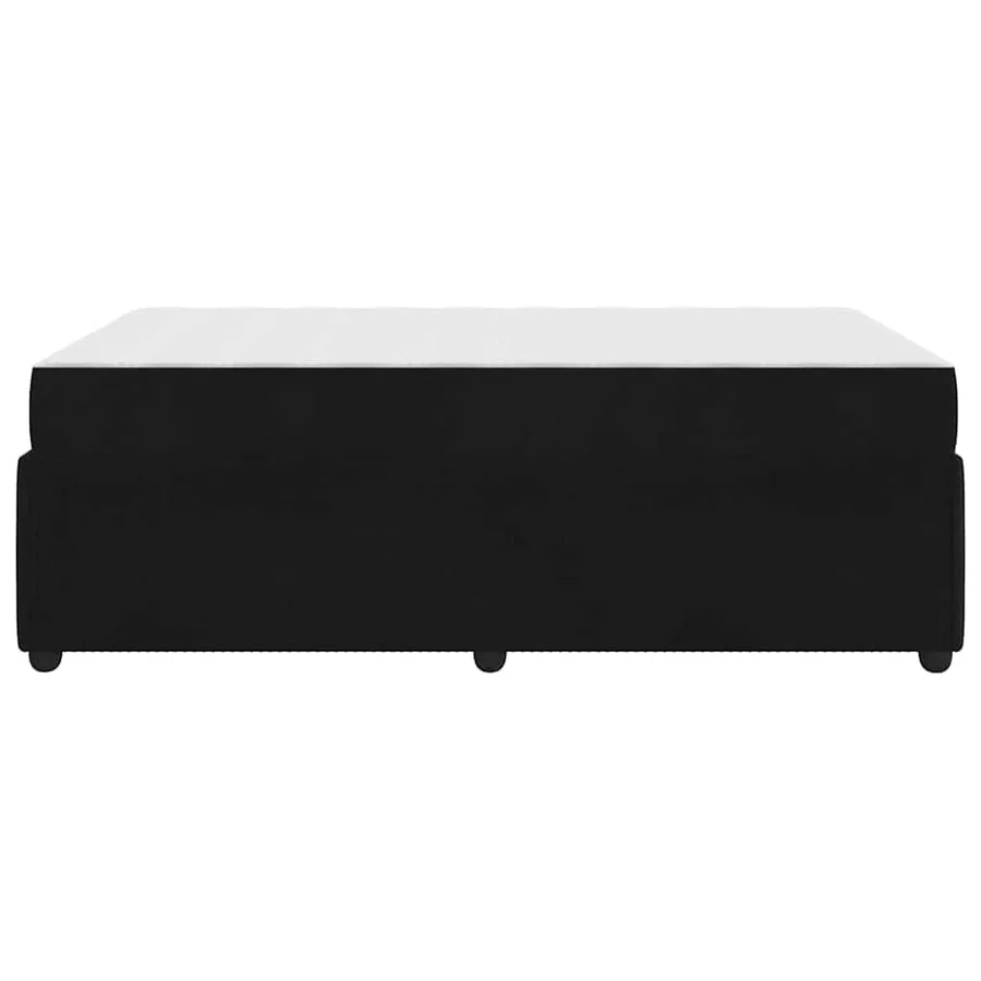 Cadre de lit avec matelas Noir 120 x 190 cm tissu - 6