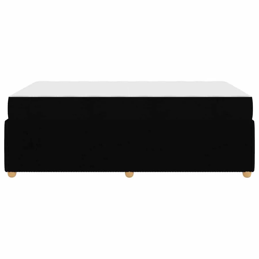 Cadre de lit avec matelas Noir 120 x 190 cm tissu - 6