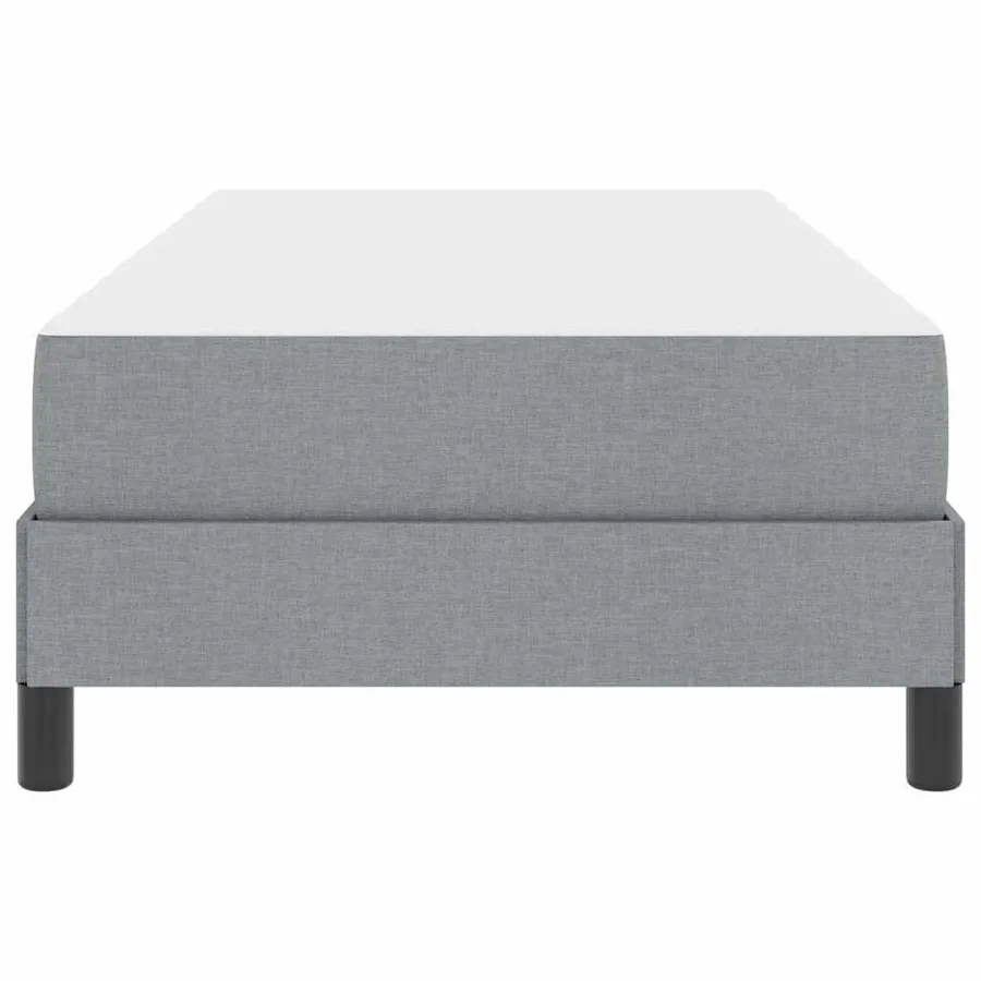 Lit à ressorts avec matelas Gris clair 80 x 200 cm tissu - 6