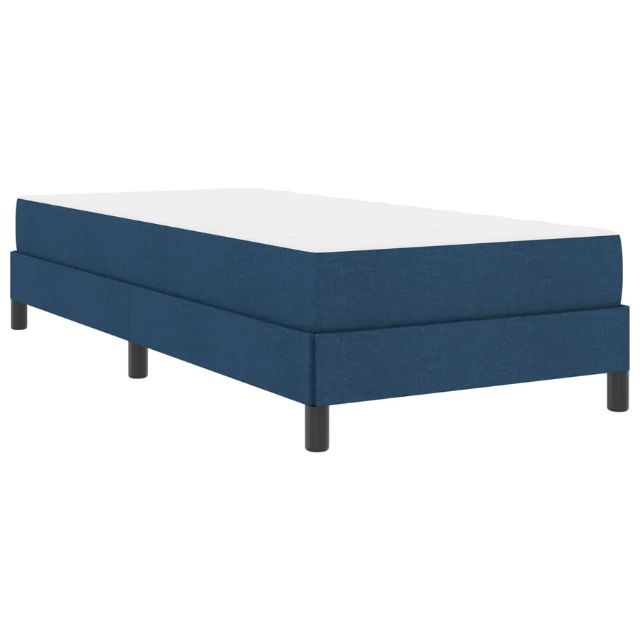 Lit à ressorts avec matelas Bleu 80 x 200 cm tissu - 4