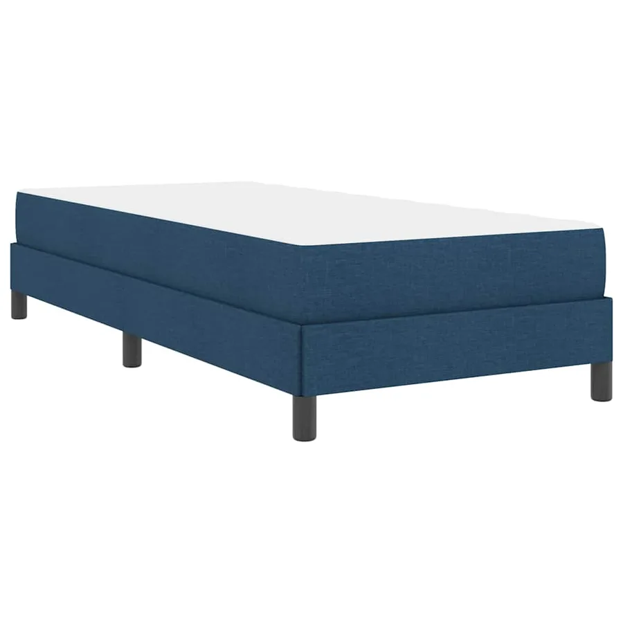 Lit à ressorts avec matelas Bleu 80 x 200 cm tissu - 9
