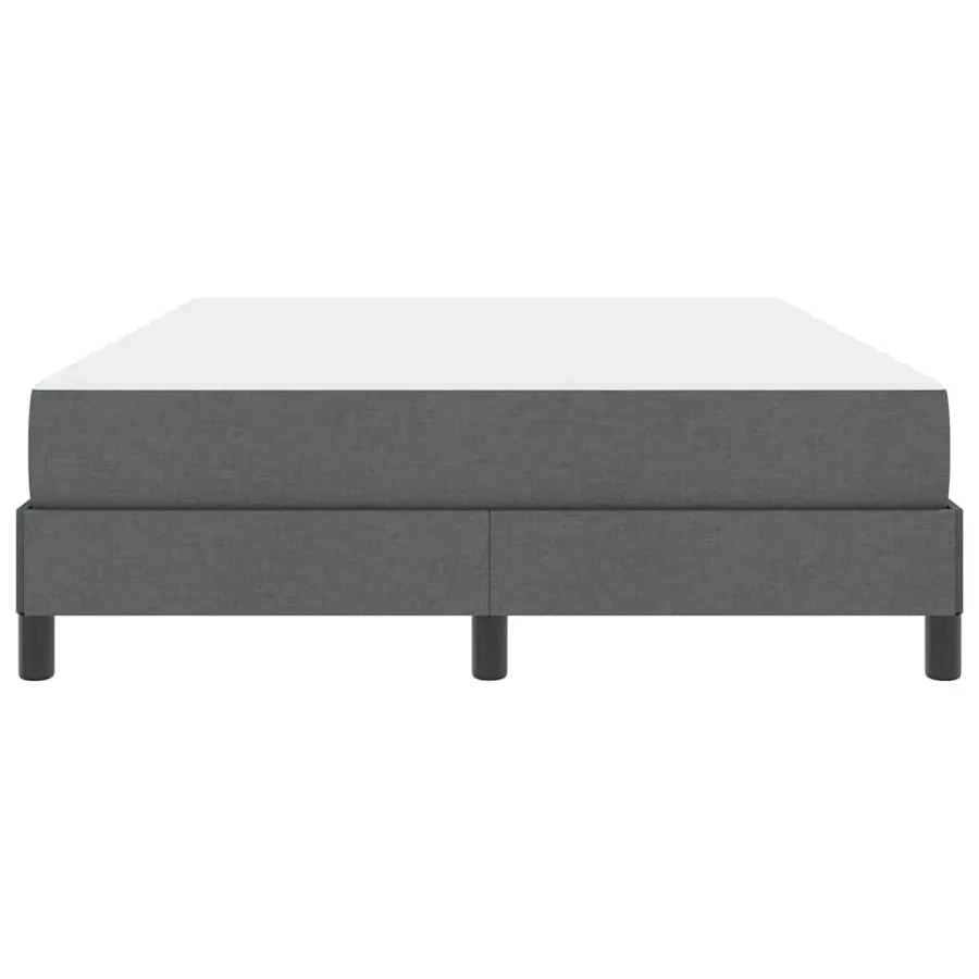 Lit à ressorts avec matelas Gris foncé 160 x 200 cm tissu - 7
