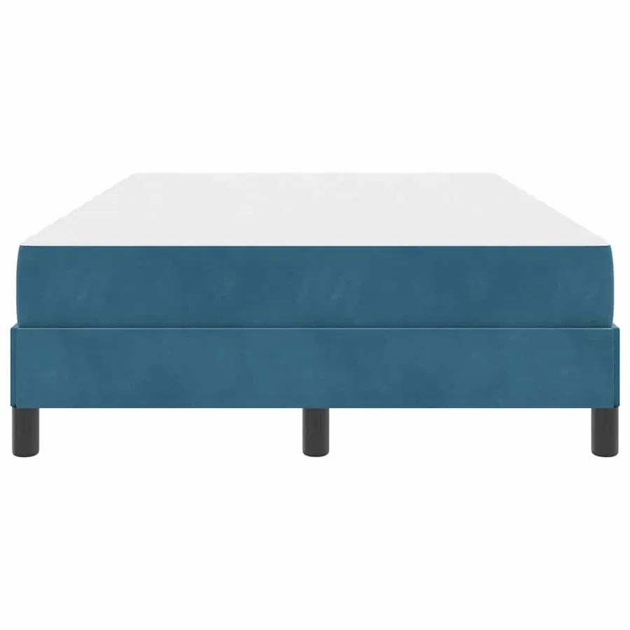 Lit à ressorts avec matelas Bleu foncé 120 x 200 cm tissu - 7