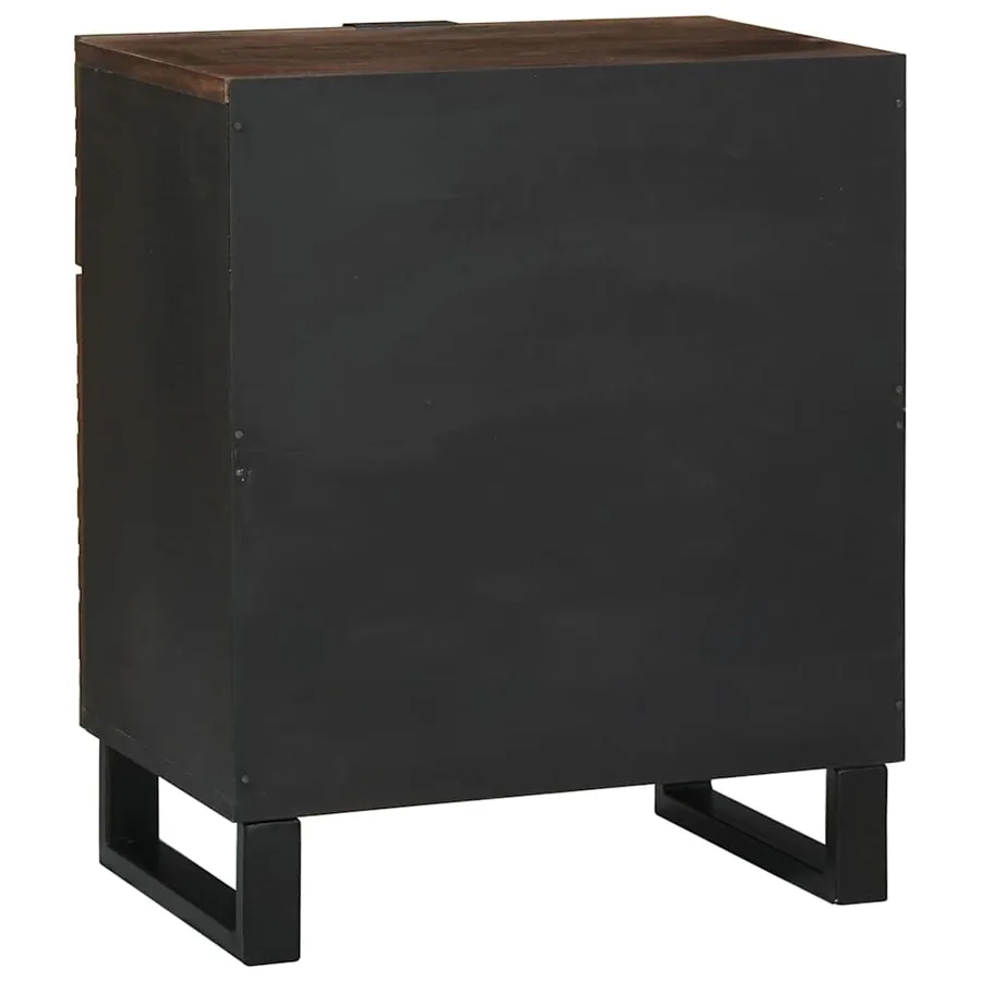 Table de chevet Noyer 50 x 33 x 60 cm Bois d'ingénierie - 5
